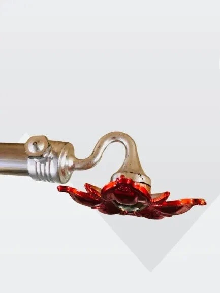 Soporte de barra de cortina de cristal cromado 100 piezas - Soporte elegante con un toque de Elega Foto 3 de 4