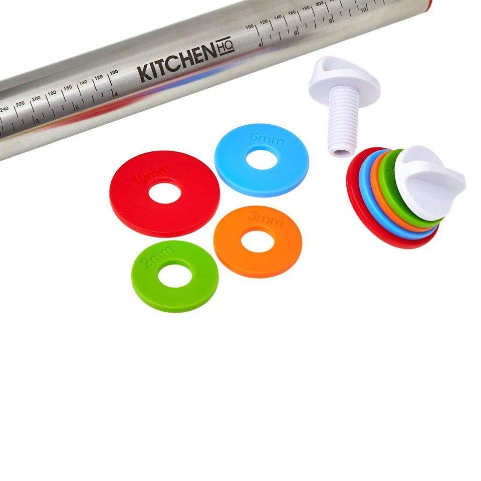 Kitchen HQ Stainless Steel Adjustable Rolling Pin Open Box - Image 2 of 3