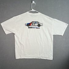 Vintage 90s BMW M Team M3 E30 Racing Warsteiner T Shirt Adult XL White Mens