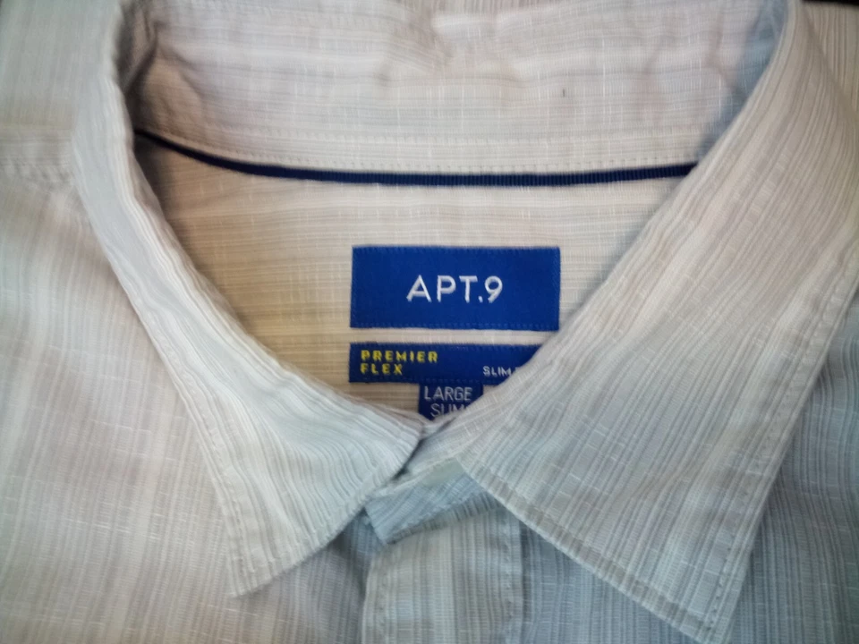 Camisa ajustada manga larga APT.9 Premier Flex para hombre talla grande Foto 4 de 4