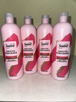 LOT OF 4 Suave Smooth Performer Conditioner Shine & Hydrate 16.5 oz