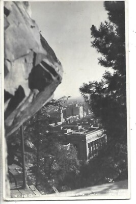 1938 CHILE SANTIAGO VIEW FROM SAINT LUCIA REAL PHOTOCARD COVER