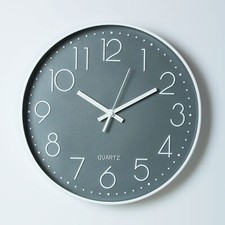 12" Modern Round Wall Clock Silent Quartz Home Kitchen Bedroom Office Indoor