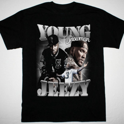 Young Jeezy rapper collage black T-shirt short sleeve All sizes TA5553