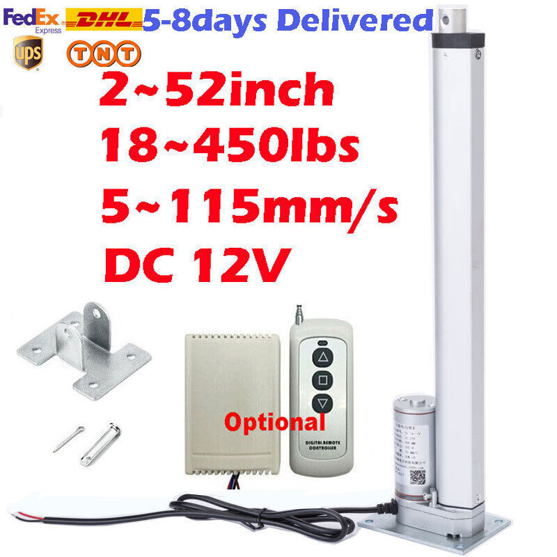 80N - 2000N Accionamiento Lineal 12V Actuador Lineal Eléctrico 500mm 800mm 1200mm