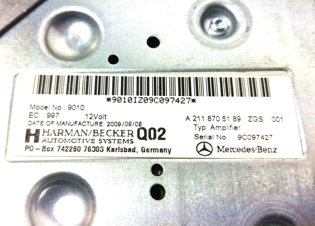 Verstärker Subwoofer Harman Kardon Mercedes GLK 350 4Matic X204