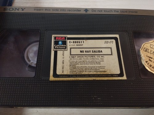 No Hay Output Kevin Costner Gene Hackman 1988 - VHS Tape Original Box Spanish - Picture 2 of 4