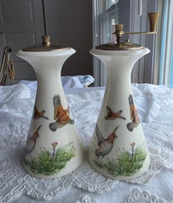 Vintage Lenox Salt Shaker & Pepper Mill Pheasants DOG Custom Made Rare USA