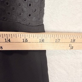 Gianni Bini Black Eyelet Ruffle Off Shoulder Slim Leg Jumpsuit Size L New