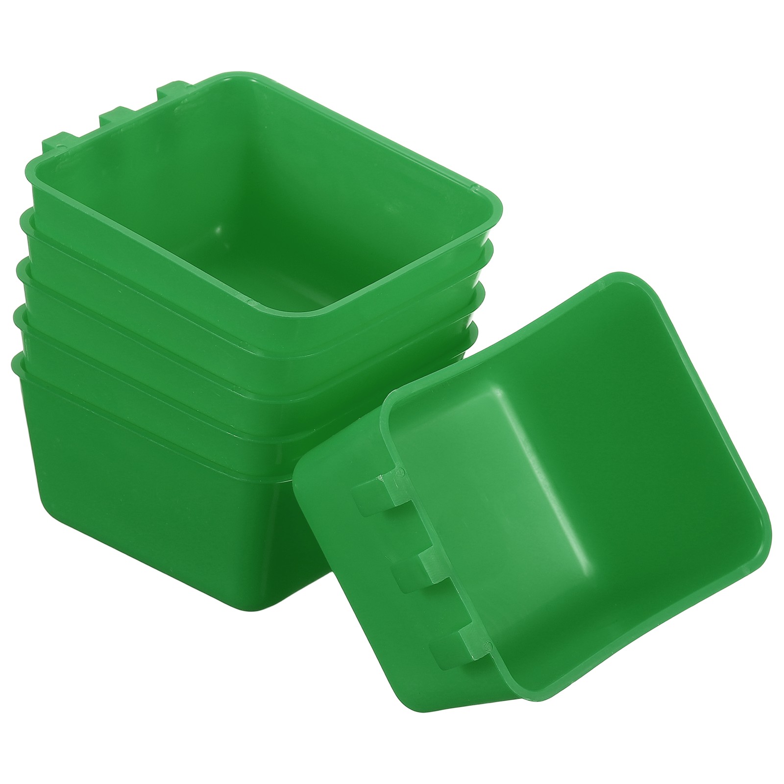 Cups 4.9x3.7x2.4 Inch Parakeet Feeder Bird Cage Green 6pcs