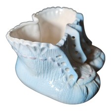 Vintage Inarco Ceramic Baby Shoe Planter .
