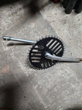 GT Stamped Black over Chrome 43T CHEESE GRATER Sprocket 86 87 88 Old School Bmx