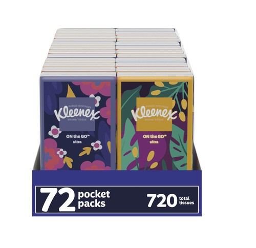 On-The-Go Tissues, 8 On-The-Go Packs, 10 Tissues per Box, 3-Ply (80 Total Tis...
