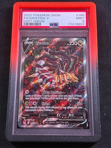 Pokemon Lost Origin Giratina V Alternate Full Art #186/196 PSA 9 SWSH With Guard