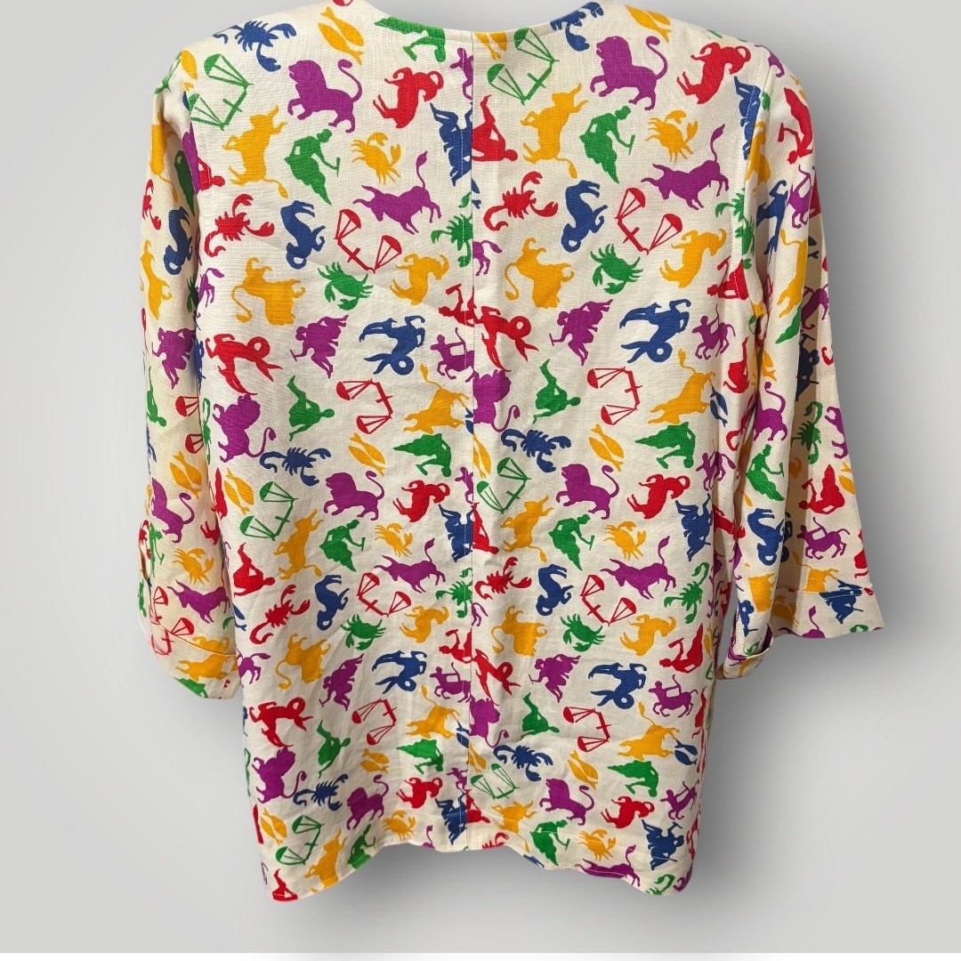 Vintage 80s Yves Saint Laurent SS82 Archival Zodiac Astrology