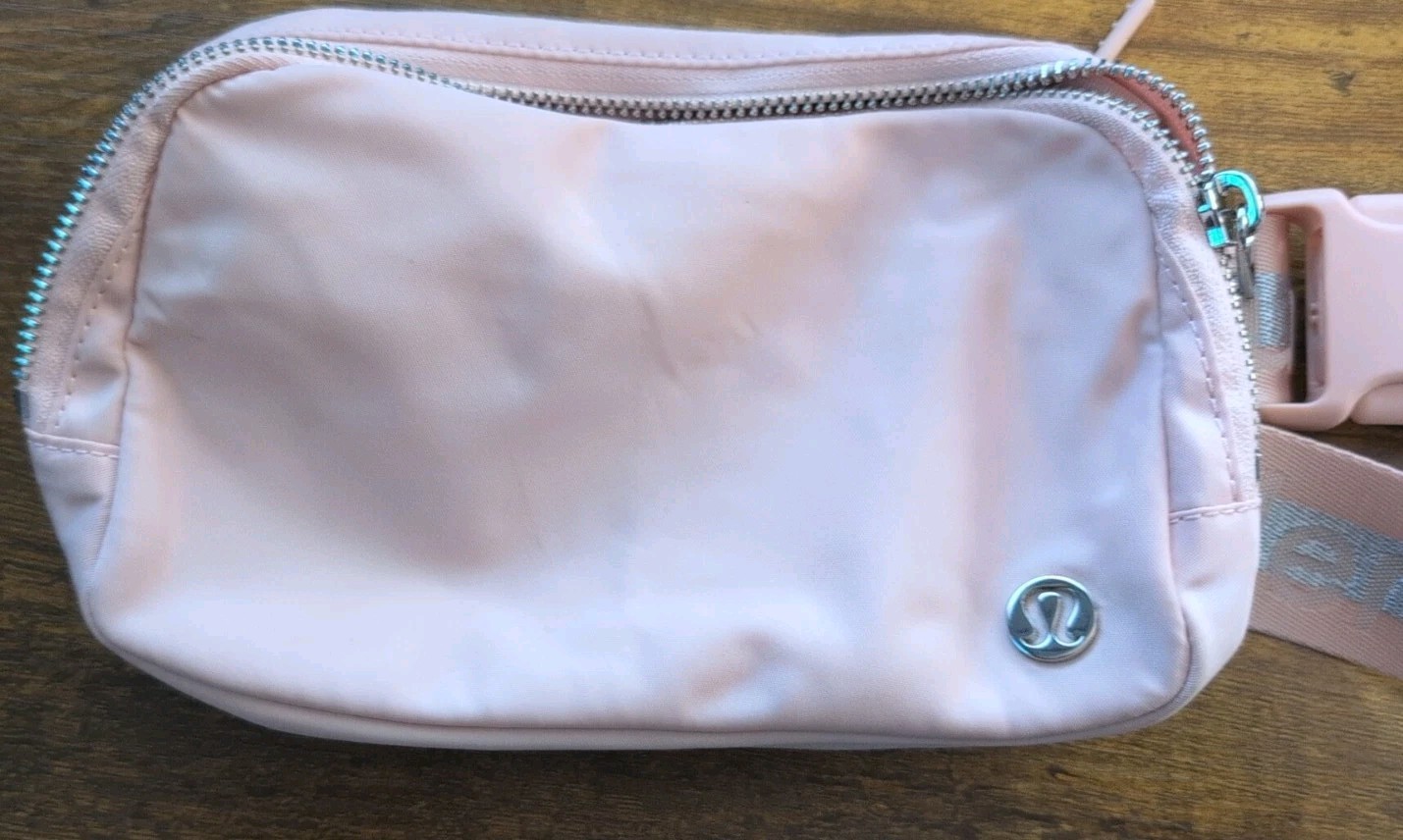Lulmon Pink Adjustable Crossbody Bag with Inside & Outside Pockets-image