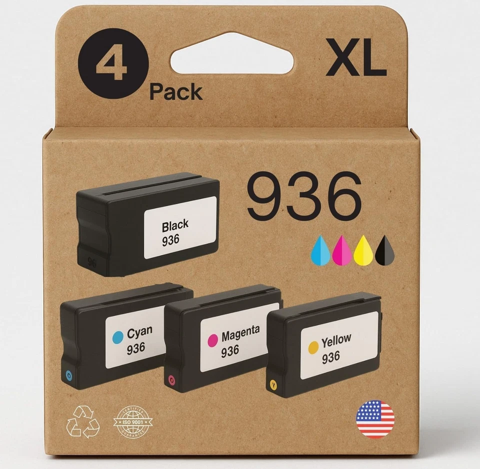 Compatible 936XL Ink Cartridge Set - 4 Cartridges for Sharp, High-Quality Prints - Image 3 of 4