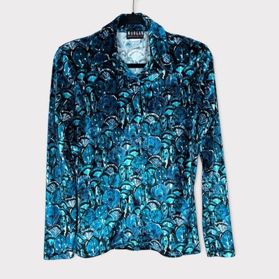 Morgan De Toi Y2k Velvet Button Up Long Sleeve Small Fairy Grunge Whimsigoth