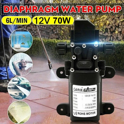 #ad 130PSI High Pressure RV Water Pump Diaphragm DC 12V MaX Self Priming Pump 72W $14.98