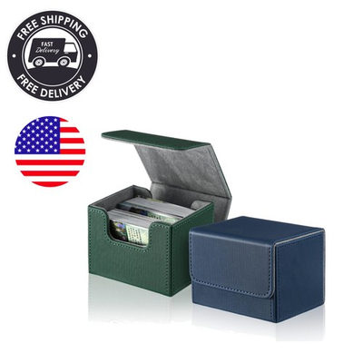 #ad #ad Durable Card Game Boxes – 2 Pack Leather Deck Holders for MTG amp; TCG Collectibles $27.54