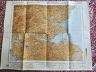 Genuine WW2 1940  War MILITARY EDITION Linen Backed Map,SCOTLAND,Forth,Clyde,Tay