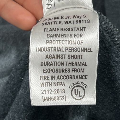 Dragon Wear FR Hoodie Mens Medium Grey Fire Flame Resistant CAT 3 Arc 28 Hooded - Picture 7 of 14