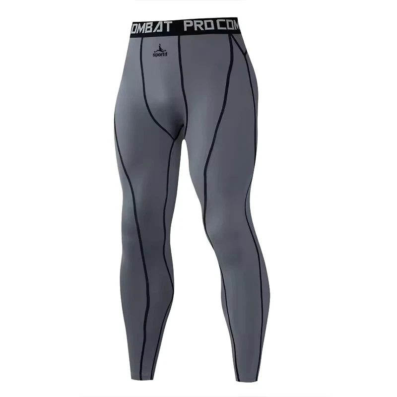 Men's long compression pants for bodybuilding, fitness, tight-fitting workouts - Image 3 of 3