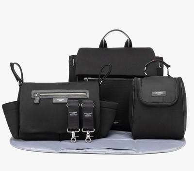 Shoulder Bag Storksak St James Scuba Black Changing Bag Storksak