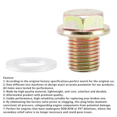  Oil Pan Pressure Relief Valve Plug  Bypass For Gen IV LS Engines 2007+ LS3