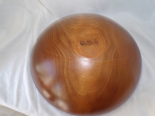 MCM VTG MNM Mort N. Marton Birch? Wood Salad Bowl Serving Bowl 13" From Canada - Picture 22 of 24