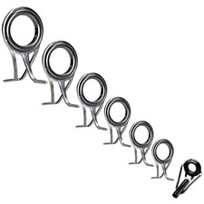 Angelruten Reparatur Set Edelstahl Keramik Spitzen Ringe 30 Stück