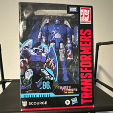 Hasbro Transformers Studio Series 86 Scourge Transforming w Weapon & Backdrop