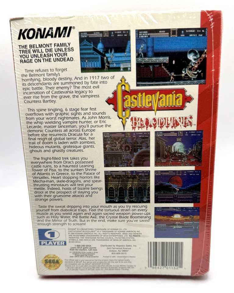 Castlevania Bloodlines for Sega Genesis Brand New Factory Sealed - Image 2 of 4