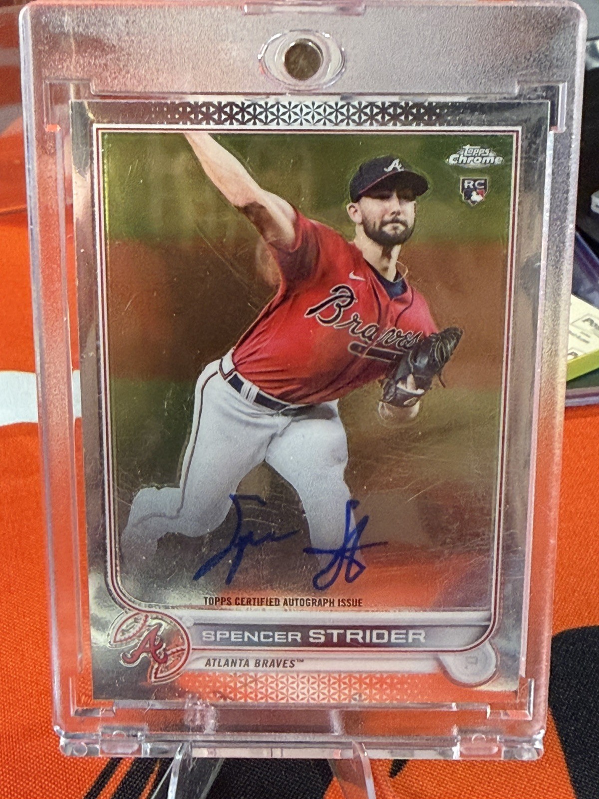 2022 Topps Chrome Spencer Strider Auto RC Atlanta Braves