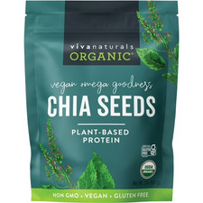 Organic Chia Seeds 2 LBs - Plant-Based Omega-3 and Vegan Protein, Non-GMO Chi