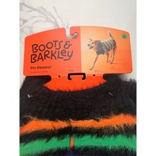 Boots  Barkley Halloween Pet Sweater Large Fuzzy Striped Dog Sweater NWT