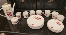 Vintage Winterling R slau Bavaria Coffee/Tea Set for 6 Mid-Century Porcelain