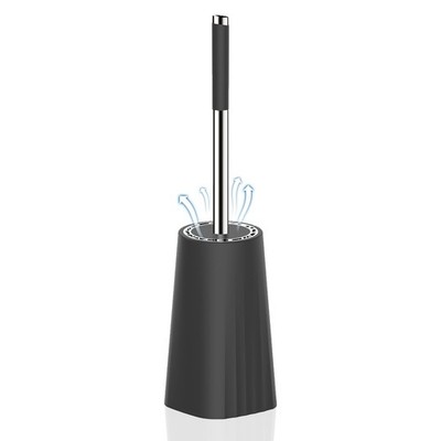 SetSail Toilettenbürste, kompakte Größe Schüsselbürste und Halter 1er Pack, schwarz 
