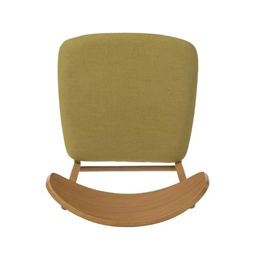  Sillas de comedor con acabado de tela/roble Lucious, juego de 2 piezas, té verde  Foto 4 de 4