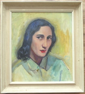 Portrait Woman Girl 1956 (62x69cm) Collectable! / Who knows the artist?