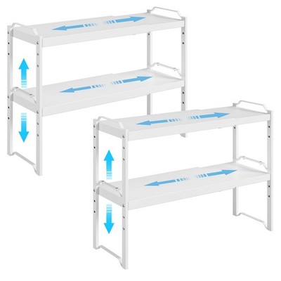 4 Pack Kitchen Cabinet Shelves Organizers, Kitchen Counter Storage Shelf Spic...
