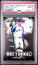 2025 TOPPS CHROME BLACK NOCTURNAL #NOC26 BOBBY WITT JR. PSA 10