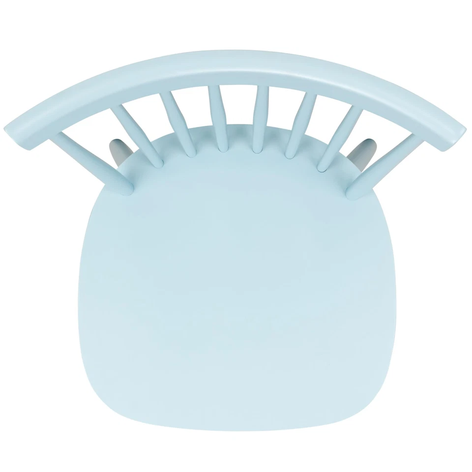 Juego de sillas de comedor de madera maciza con husillo Windsor azul pálido Parker... Foto 4 de 4