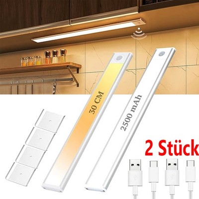 Unterbauleuchte LED Touch Lampe Nachtlicht Batteriebetrieben Schrankleuchten USB
