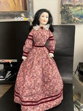 Vintage Franklin Heirloom Lady Porcelain Doll 17.5  
