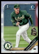 2019 Bowman Draft Chrome Refractor   Logan Davidson Oakland Athletics #BDC-10