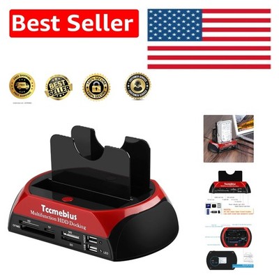 SATA/IDE Hard Drive Dock with Fast 480MB/s Transfer and One-Touch Backup