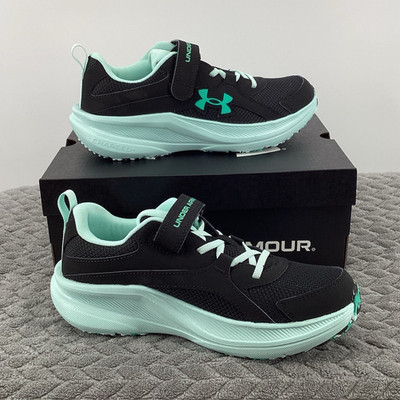 Under Armour Charged Assert 10 Unisex Kids Black Mint Athletic Mesh Sneaker 3Y