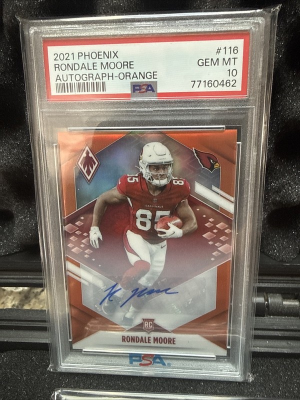 2021 Panini Phoenix - Rookie Rondale Moore  Autographed #116 Orange /25 PSA 10