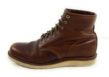 Chippewa Plain Toe Wedge Boots Brown Leather Mens Size 10 D Made In USA 1901M17